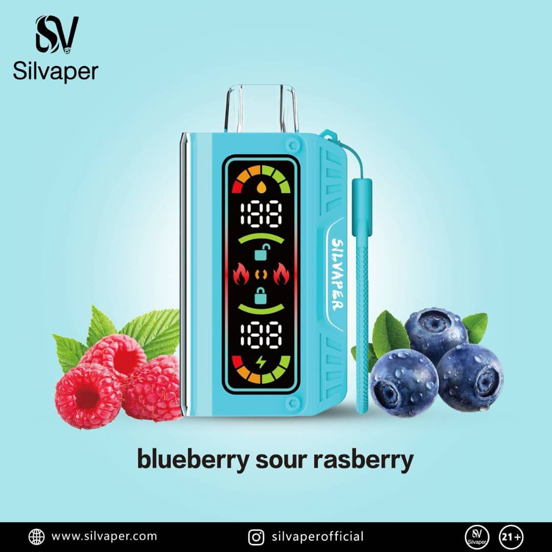 IMG_7049 ویپ یکبار مصرف سیلویپر SILVAPER 20000 Puff | بلوبری تمشک آبی پاستیل - Image 1